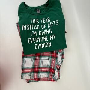 Instant Message Holiday Ladies 2XL Pajama Set Humorous